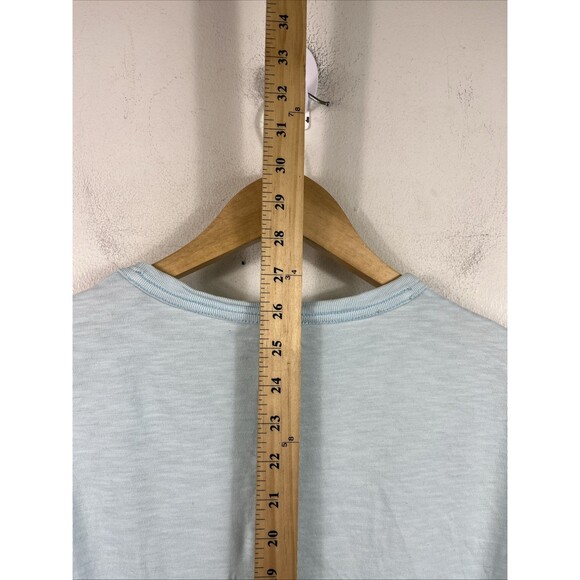 J. CREW Garment Dyed Men’s Pocket T Shirt Blue Slub Cotton Short Sleeve Medium - Picture 4 of 5